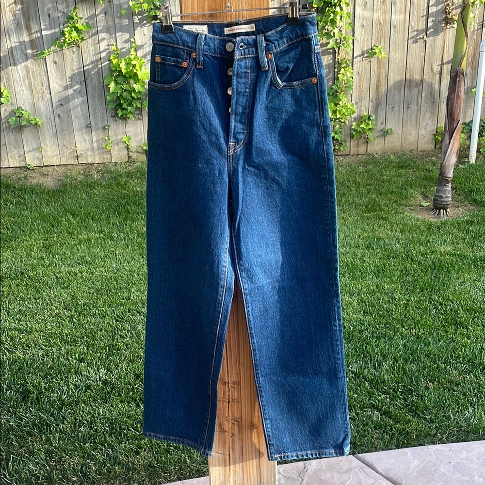 Women's Levi's Ribcage Straight Dark Wash Jeans